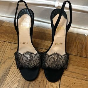 Louboutin Strappy Lace Toe Heal
